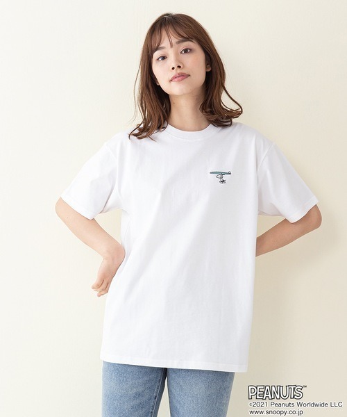 PEANUTS(ピーナッツ)の「【PEANUTS/ピーナッツ】プリントTシャツ(Tシャツ/カットソー・メンズ・ホワイト/ベージュ/オリーブ/ピンク/ブルー/ホワイト系その他・SMALL/MEDIUM/LARGE/X-LARGE)」の12枚目の写真