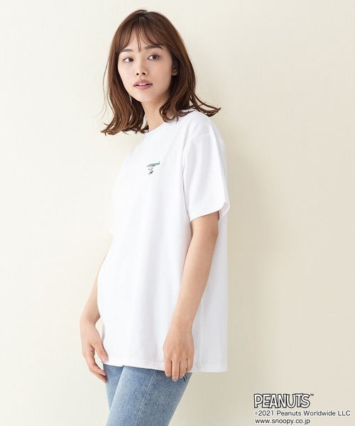 PEANUTS(ピーナッツ)の「【PEANUTS/ピーナッツ】プリントTシャツ(Tシャツ/カットソー・メンズ・ホワイト/ベージュ/オリーブ/ピンク/ブルー/ホワイト系その他・SMALL/MEDIUM/LARGE/X-LARGE)」の9枚目の写真
