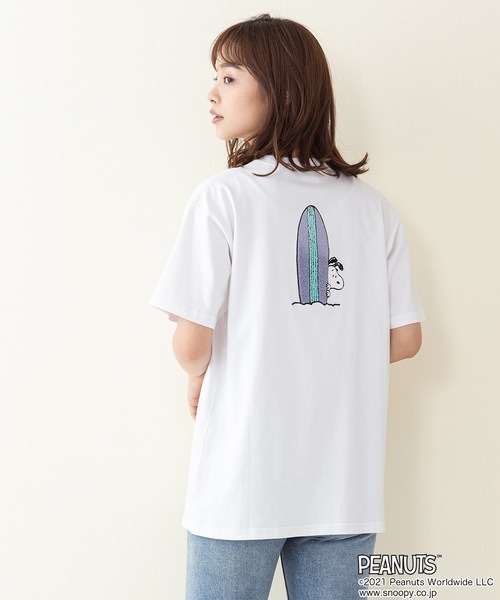 PEANUTS(ピーナッツ)の「【PEANUTS/ピーナッツ】プリントTシャツ(Tシャツ/カットソー・メンズ・ホワイト/ベージュ/オリーブ/ピンク/ブルー/ホワイト系その他・SMALL/MEDIUM/LARGE/X-LARGE)」の7枚目の写真