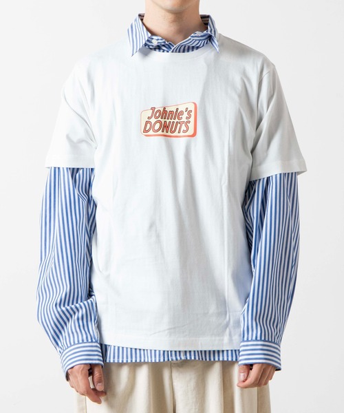 WEGO（ウィゴー）の「WEGO/イラストバックプリント半袖Tシャツ（Tシャツ/カットソー・メンズ・ホワイト/ベージュ系その他・LARGE/SMALL/MEDIUM/X-LARGE）」の9枚目の写真