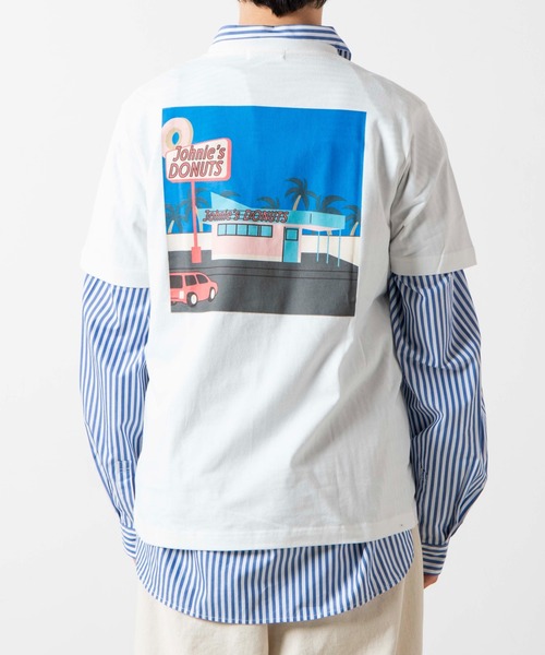 WEGO（ウィゴー）の「WEGO/イラストバックプリント半袖Tシャツ（Tシャツ/カットソー・メンズ・ホワイト/ベージュ系その他・LARGE/SMALL/MEDIUM/X-LARGE）」の10枚目の写真