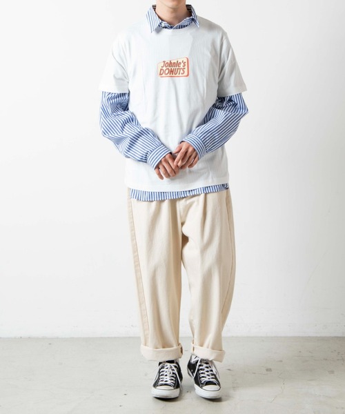 WEGO（ウィゴー）の「WEGO/イラストバックプリント半袖Tシャツ（Tシャツ/カットソー・メンズ・ホワイト/ベージュ系その他・LARGE/SMALL/MEDIUM/X-LARGE）」の4枚目の写真
