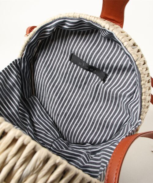 clear(クリア)の「サークルカゴバッグ(かごバッグ・レディース・アイボリー・F)」の2枚目の写真