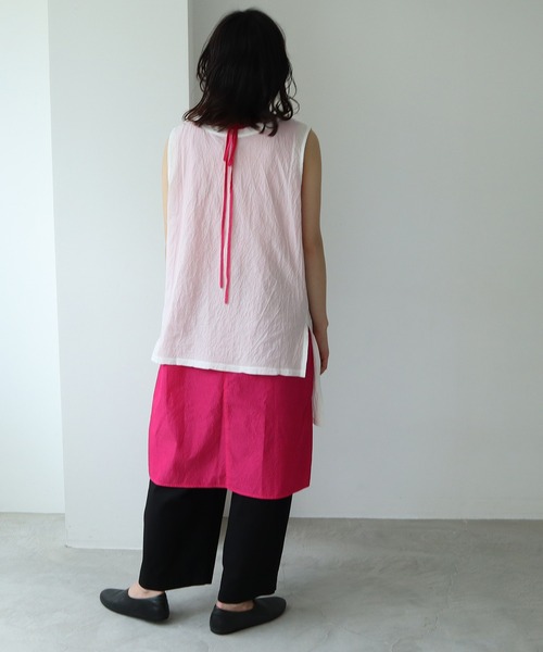 tシャツ コットン天竺　ドロストプルオーバー レディース セール】コットン天竺 ドロストプルオーバー（Tシャツ