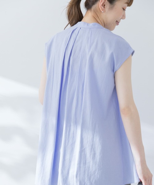 URBAN RESEARCH Sonny Label(アーバンリサーチサニーレーベル)の「リネンフレンチスリーブフレアブラウス(シャツ/ブラウス・レディース・ブラック/オフホワイト/ピンク/ブルー系その他・FREE)」の16枚目の写真