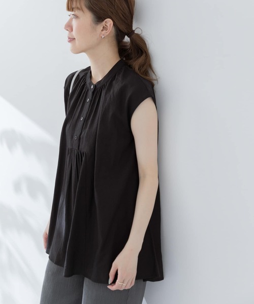 URBAN RESEARCH Sonny Label(アーバンリサーチサニーレーベル)の「リネンフレンチスリーブフレアブラウス(シャツ/ブラウス・レディース・ブラック/オフホワイト/ピンク/ブルー系その他・FREE)」の20枚目の写真