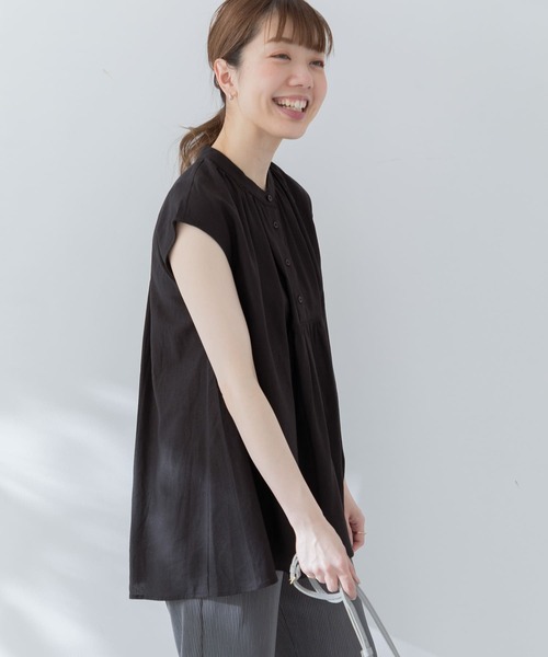 URBAN RESEARCH Sonny Label(アーバンリサーチサニーレーベル)の「リネンフレンチスリーブフレアブラウス(シャツ/ブラウス・レディース・ブラック/オフホワイト/ピンク/ブルー系その他・FREE)」の21枚目の写真