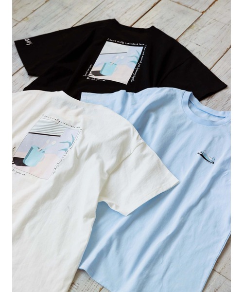 Honey Salon(ハニーサロン)の「君と過ごした1LDK Tシャツ(Tシャツ/カットソー・レディース・ホワイト/ブラック/サックスブルー・FREE)」の13枚目の写真