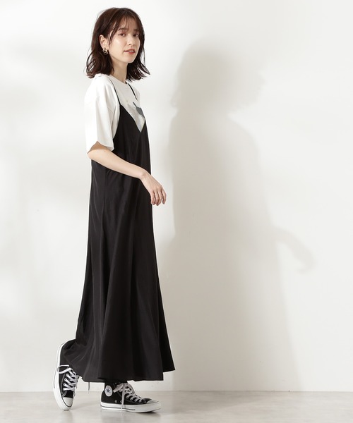 N.(N. Natural Beauty Basic)(エヌエヌナチュラルビューティーベーシック)の「バックボタンキャミワンピース(ワンピース・レディース・ブラック/ベージュ/カーキ・MEDIUM)」の7枚目の写真