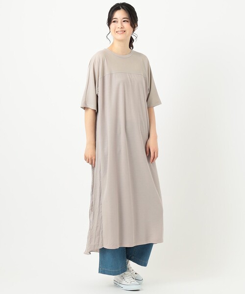 ANY(エニィ)の「ワッシャーコンビワンピース(ワンピース・レディース・ブラック系/ベージュ系/ライラック系・F)」の18枚目の写真