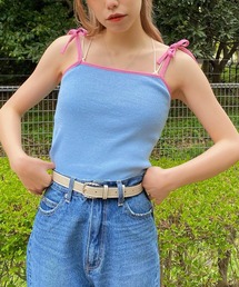 WEGO/リボン配色キャミソール