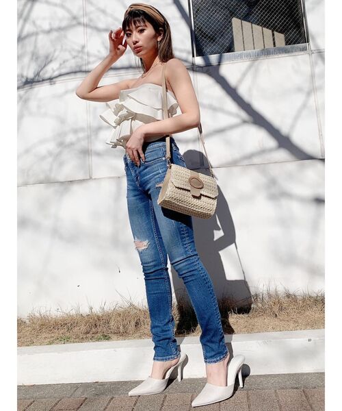 GYDA（ジェイダ）の「フリルベアトップス（シャツ/ブラウス・レディース・アイボリー/ベージュ・FREE）」の3枚目の写真