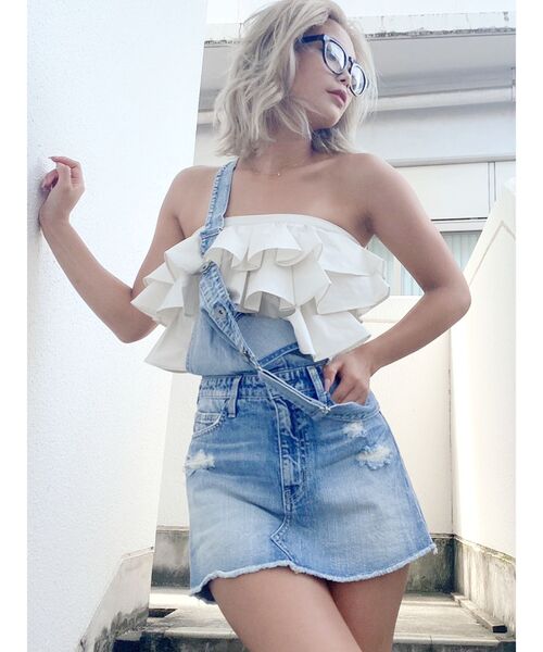 GYDA（ジェイダ）の「フリルベアトップス（シャツ/ブラウス・レディース・アイボリー/ベージュ・FREE）」の9枚目の写真