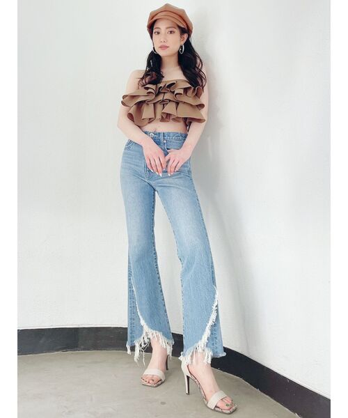 GYDA（ジェイダ）の「フリルベアトップス（シャツ/ブラウス・レディース・アイボリー/ベージュ・FREE）」の20枚目の写真