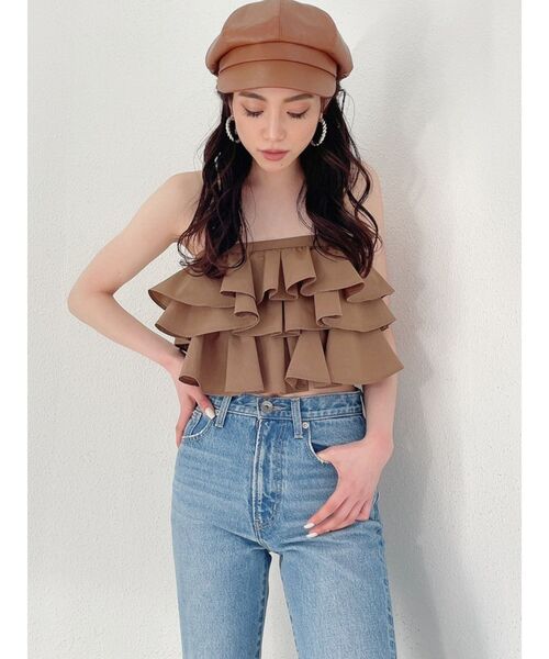 GYDA（ジェイダ）の「フリルベアトップス（シャツ/ブラウス・レディース・アイボリー/ベージュ・FREE）」の22枚目の写真