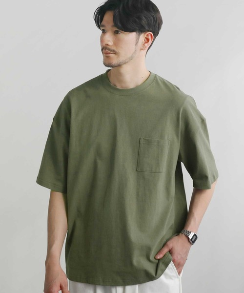 LIL VENDARS(リルヴェンダース)の「抗菌防臭 接触冷感 ポケット付きカットソー(Tシャツ/カットソー・メンズ・ホワイト/ブラック/グレイッシュブルー/グレー系/グリーン系・M/L/XL)」の18枚目の写真