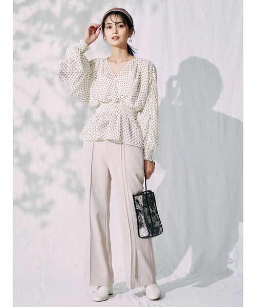 MERCURYDUO（マーキュリーデュオ）の「スリットフレアパンツ（その他パンツ・レディース・ブラック/ピンク/ベージュ・SMALL/MEDIUM）」の19枚目の写真