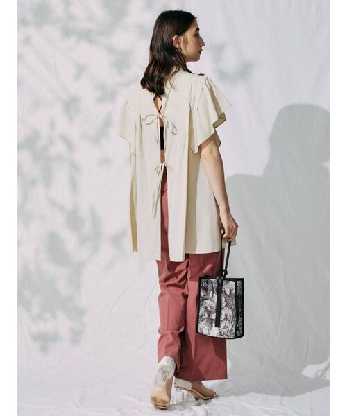 MERCURYDUO（マーキュリーデュオ）の「スリットフレアパンツ（その他パンツ・レディース・ブラック/ピンク/ベージュ・SMALL/MEDIUM）」の22枚目の写真