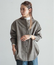NOMBRE IMPAIR | グレンチェック　ロングシャツ(シャツ/ブラウス)