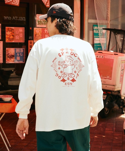 SPOC STORE】チャイナプリントロンT（Tシャツ/カットソー