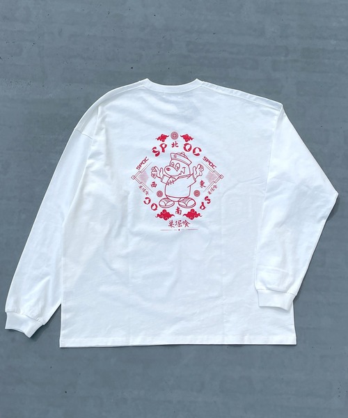 SPOC STORE】チャイナプリントロンT（Tシャツ/カットソー