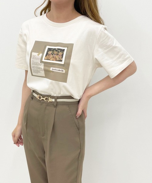 apres jour（アプレジュール）の「アソートTシャツ【ZOZOTOWN限定アイテム】（Tシャツ/カットソー・レディース・ライトピンク/ホワイト系その他/アイボリー/オフホワイト/ラベンダー/ホワイト系その他4/クリーム/ホワイト系その他3/ブラック/スモークピンク/ホワイト系その他2・フリー/X-LARGE）」の3枚目の写真