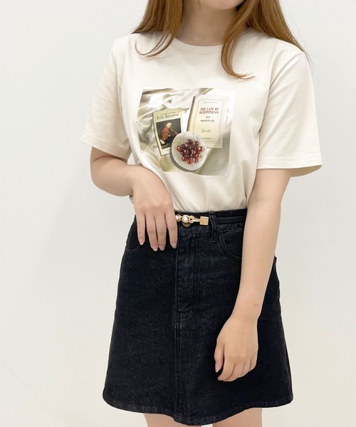 apres jour（アプレジュール）の「アソートTシャツ【ZOZOTOWN限定アイテム】（Tシャツ/カットソー・レディース・ライトピンク/ホワイト系その他/アイボリー/オフホワイト/ラベンダー/ホワイト系その他4/クリーム/ホワイト系その他3/ブラック/スモークピンク/ホワイト系その他2・フリー/X-LARGE）」の9枚目の写真