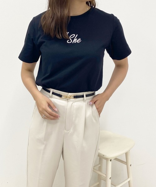 apres jour（アプレジュール）の「アソートTシャツ【ZOZOTOWN限定アイテム】（Tシャツ/カットソー・レディース・ライトピンク/ホワイト系その他/アイボリー/オフホワイト/ラベンダー/ホワイト系その他4/クリーム/ホワイト系その他3/ブラック/スモークピンク/ホワイト系その他2・フリー/X-LARGE）」の8枚目の写真