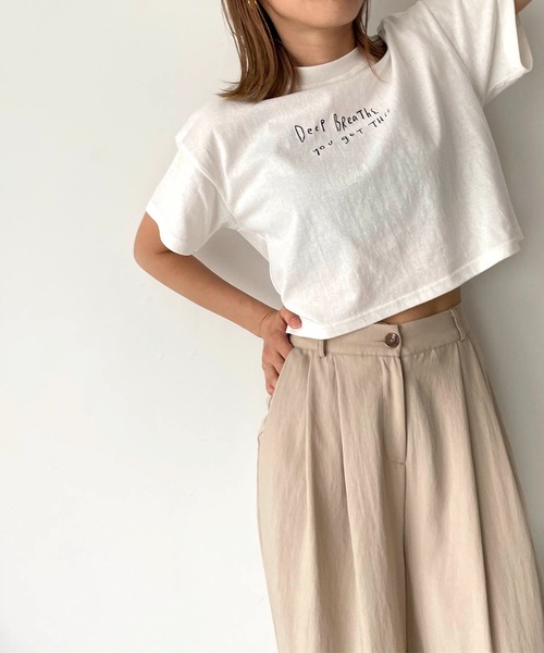 CANAL JEAN（キャナルジーン）の「El mar(エルマール) レーヨンタックパンツ（その他パンツ・レディース・アイボリー/ベージュ/ブラック・ONE SIZE）」の6枚目の写真