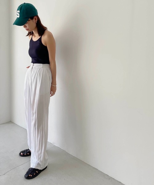 CANAL JEAN（キャナルジーン）の「El mar(エルマール) レーヨンタックパンツ（その他パンツ・レディース・アイボリー/ベージュ/ブラック・ONE SIZE）」の12枚目の写真