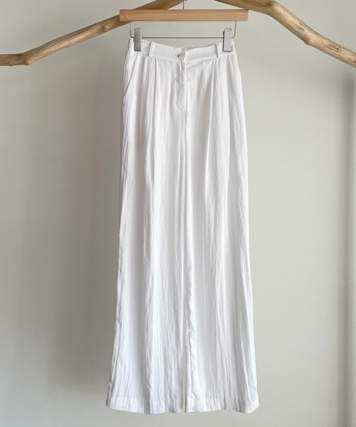 CANAL JEAN（キャナルジーン）の「El mar(エルマール) レーヨンタックパンツ（その他パンツ・レディース・アイボリー/ベージュ/ブラック・ONE SIZE）」の7枚目の写真