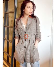 ドッキングカラーウエストマークジャケット