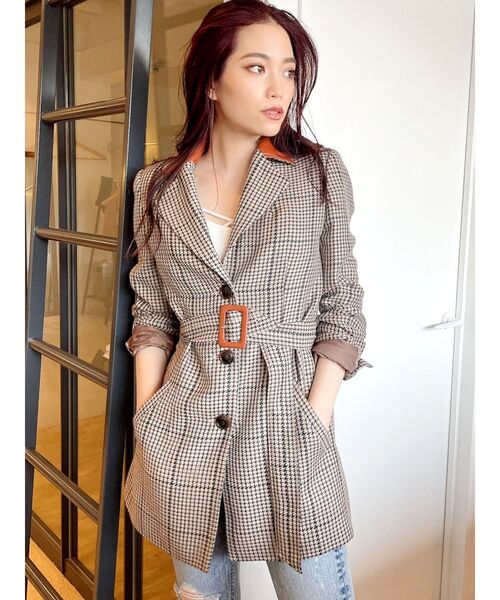 GYDA（ジェイダ）の「ドッキングカラーウエストマークジャケット（テーラードジャケット・レディース・ブラック/その他1・FREE）」の20枚目の写真