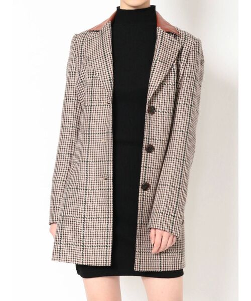 GYDA（ジェイダ）の「ドッキングカラーウエストマークジャケット（テーラードジャケット・レディース・ブラック/その他1・FREE）」の5枚目の写真