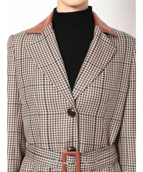 GYDA（ジェイダ）の「ドッキングカラーウエストマークジャケット（テーラードジャケット・レディース・ブラック/その他1・FREE）」の9枚目の写真