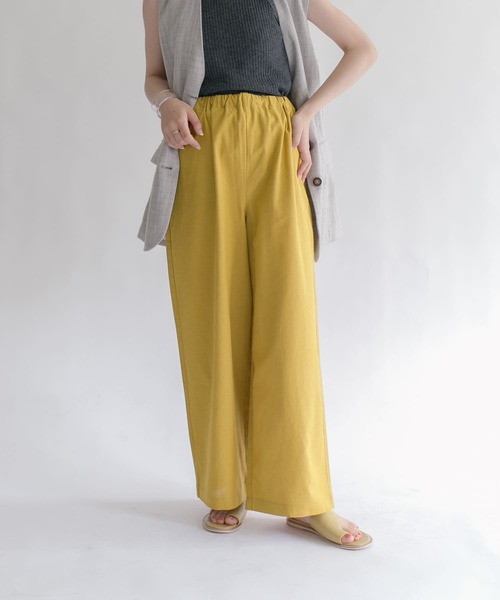 KBF（ケイビーエフ）の「リネンMIXリラックスパンツ（その他パンツ・レディース・アイボリー/マスタード/ネイビー・ONE）」の4枚目の写真
