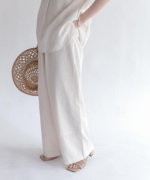 KBF（ケイビーエフ）の「リネンMIXリラックスパンツ（その他パンツ・レディース・アイボリー/マスタード/ネイビー・ONE）」の8枚目の写真