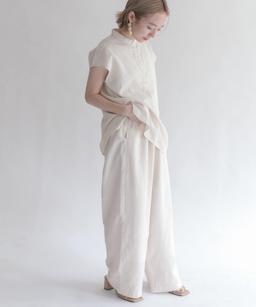 KBF（ケイビーエフ）の「リネンMIXリラックスパンツ（その他パンツ・レディース・アイボリー/マスタード/ネイビー・ONE）」の9枚目の写真