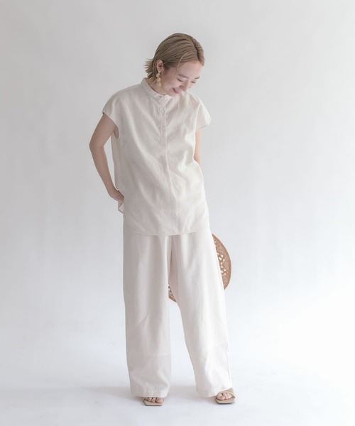 KBF（ケイビーエフ）の「リネンMIXリラックスパンツ（その他パンツ・レディース・アイボリー/マスタード/ネイビー・ONE）」の10枚目の写真