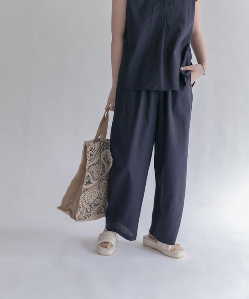 KBF（ケイビーエフ）の「リネンMIXリラックスパンツ（その他パンツ・レディース・アイボリー/マスタード/ネイビー・ONE）」の12枚目の写真