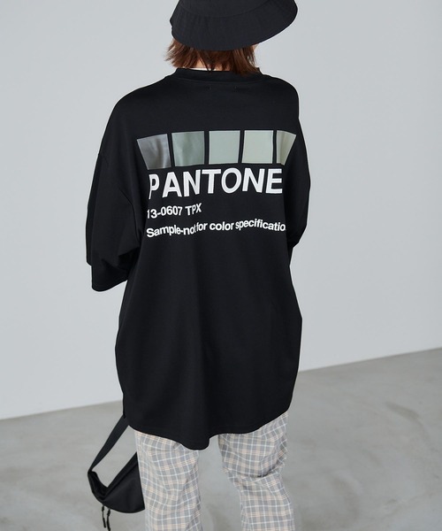 Chaco closet（チャコ クローゼット）の「PANTONEバックプリントビックTシャツ（Tシャツ/カットソー・レディース・ベージュ/ブラック/ミント/ピンク/ホワイト・M）」の6枚目の写真