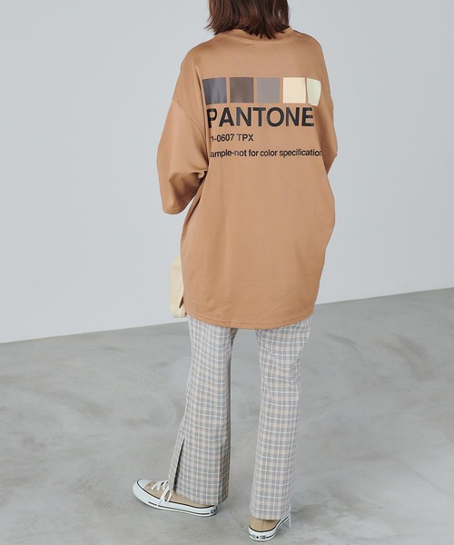 Chaco closet（チャコ クローゼット）の「PANTONEバックプリントビックTシャツ（Tシャツ/カットソー・レディース・ベージュ/ブラック/ミント/ピンク/ホワイト・M）」の17枚目の写真