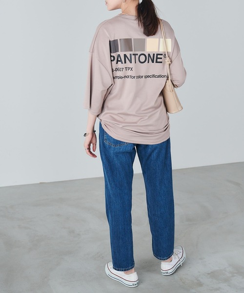 Chaco closet（チャコ クローゼット）の「PANTONEバックプリントビックTシャツ（Tシャツ/カットソー・レディース・ベージュ/ブラック/ミント/ピンク/ホワイト・M）」の18枚目の写真