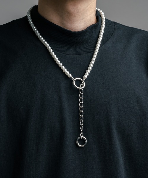 epnok（エプノック）の「マルチWAYパールネックレス（ネックレス・メンズ・アイボリー・FREE）」の2枚目の写真