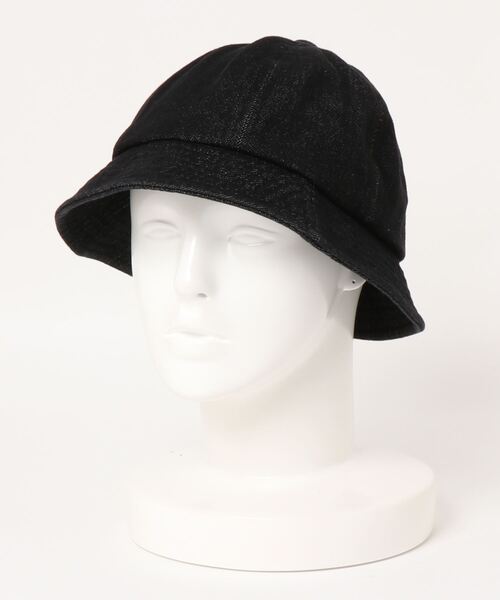 earth music&ecology（アースミュージックアンドエコロジー）の「デニムバケットハット ＊（キャップ・レディース・ブラック/インディゴブルー・FREE）」の2枚目の写真