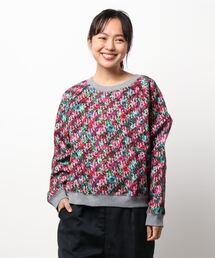フローラルコットンフリース プリントジャンパー