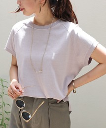 ピグメント加工フレンチスリーブラグランTシャツ