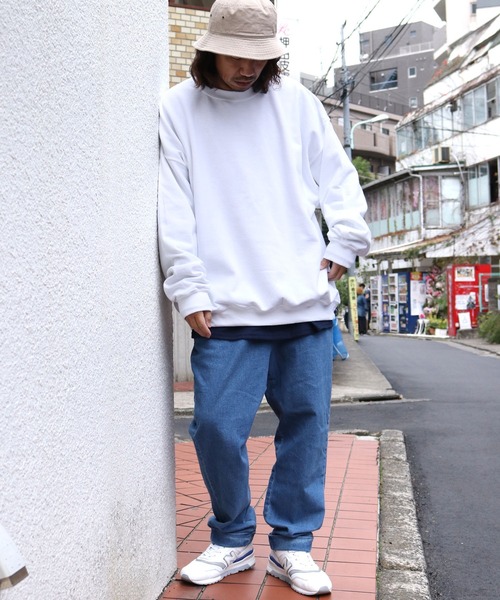 GILDAN（ギルダン）の「GILDAN/ギルダン USAビッグシルエット プルオーバークルースウェット 裏起毛トレーナー（スウェット・メンズ・ホワイト/ブラック/ネイビー/グレー/オリーブ・M/XL/XXL/L）」の16枚目の写真