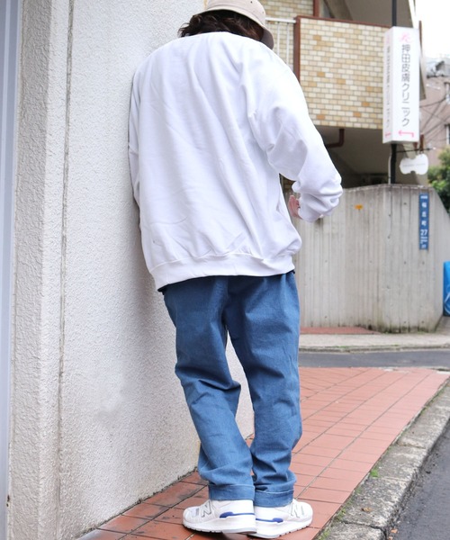 GILDAN（ギルダン）の「GILDAN/ギルダン USAビッグシルエット プルオーバークルースウェット 裏起毛トレーナー（スウェット・メンズ・ホワイト/ブラック/ネイビー/グレー/オリーブ・M/XL/XXL/L）」の22枚目の写真