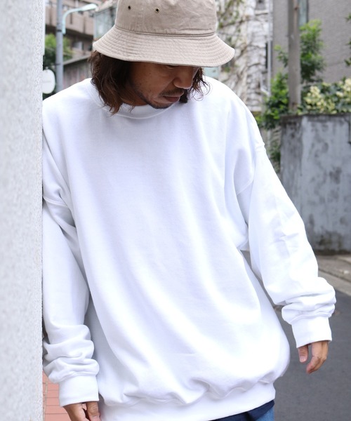 GILDAN（ギルダン）の「GILDAN/ギルダン USAビッグシルエット プルオーバークルースウェット 裏起毛トレーナー（スウェット・メンズ・ホワイト/ブラック/ネイビー/グレー/オリーブ・M/XL/XXL/L）」の13枚目の写真